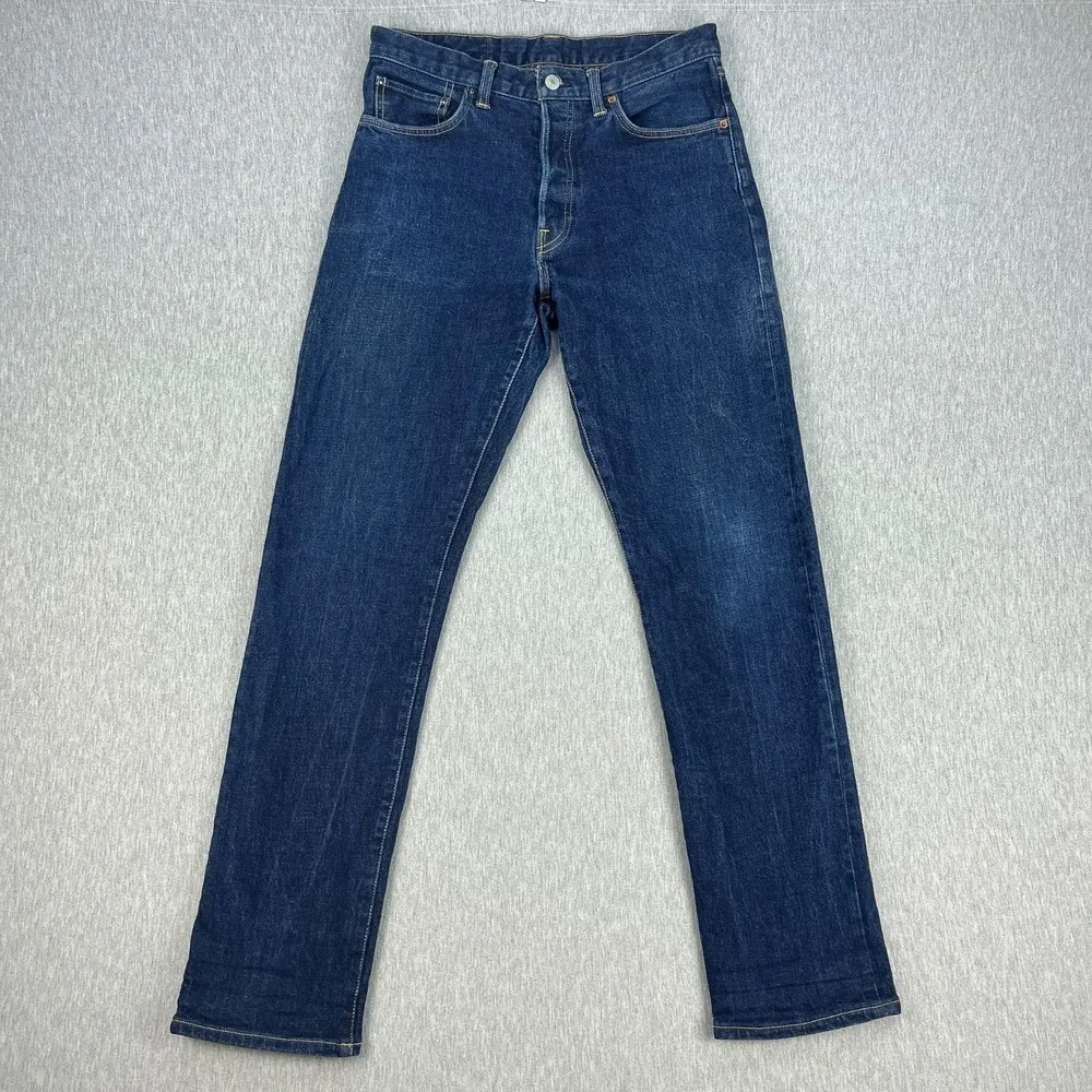 Buck Mason Ford Standard Jeans Mens 30x34 *Fits 31x32 Blue 14oz Double-Dipped